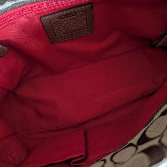 Coach Signature Jacquard Shoulder Bag - Picture 8 of 11